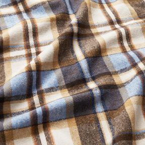 Mantelflanel geruit | Katia Fabrics – koningsblauw/zwartbruin, 