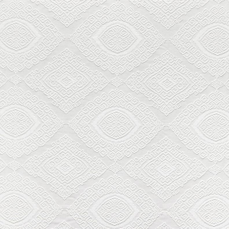 Decostof Jacquard decoratieve diamanten 275 cm – wit, image number 1