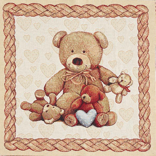 Decostof tapijtstuk Teddyberen – beige,  image number 1