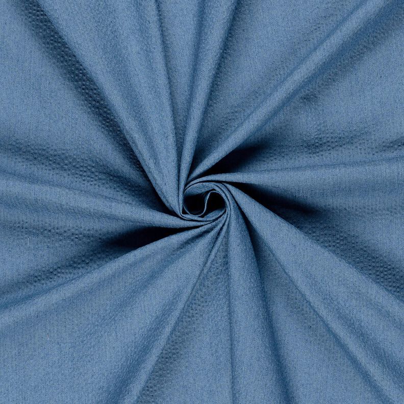 Denim katoenmix seersucker – jeansblauw,  image number 1