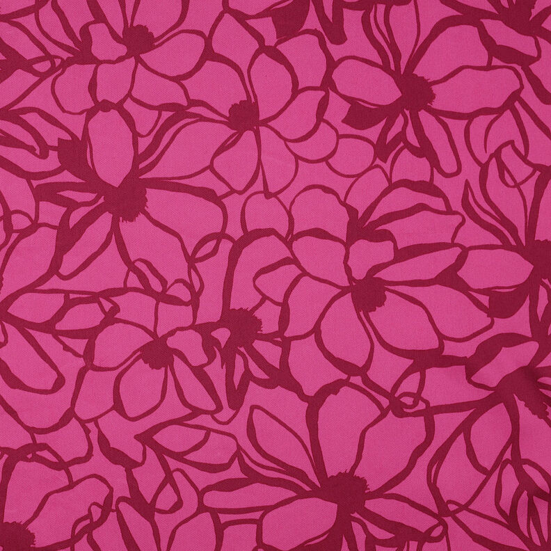 Katoensatijn Magnolia | Nerida Hansen – intens roze/donkerrood,  image number 1