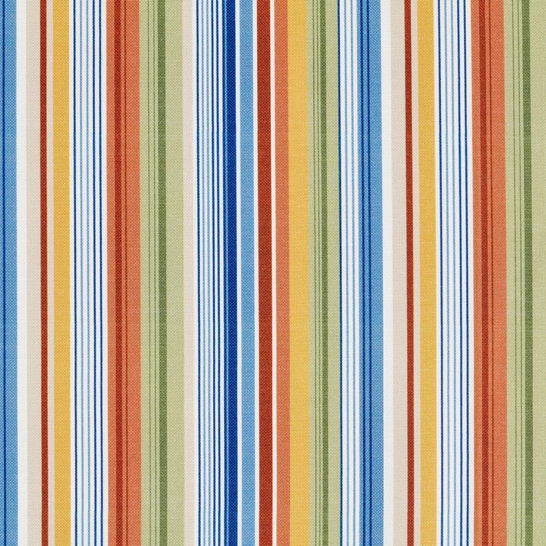 Tafelkleedstof Fijne strepen – wit/blauw,  image number 1