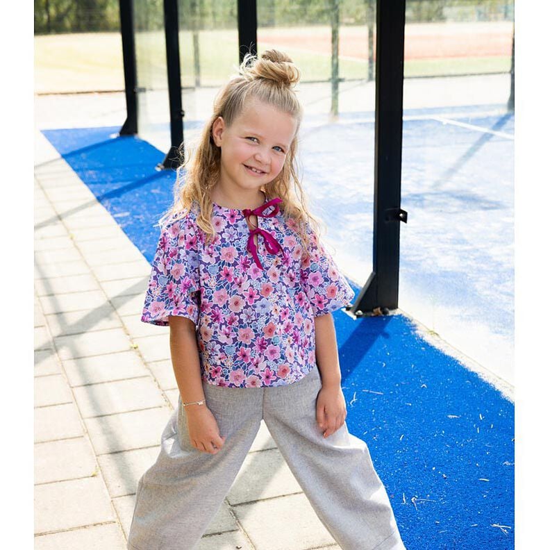 Katoenpopeline Bloemen | Poppy Fabrics – roodlila,  image number 6