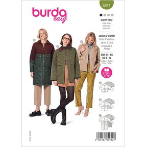 Jas en mantel | Burda 5941 | 34-48, 