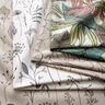 Decostof Half panama Bloementekening – natuur/donkerbruin,  thumbnail number 5