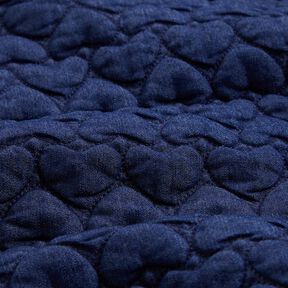 Jeans Doorgestikte stof Harten – nachtblauw, 