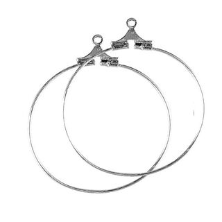 Creolen-hanger [ ø 30 mm] | Rayher – zilver, 