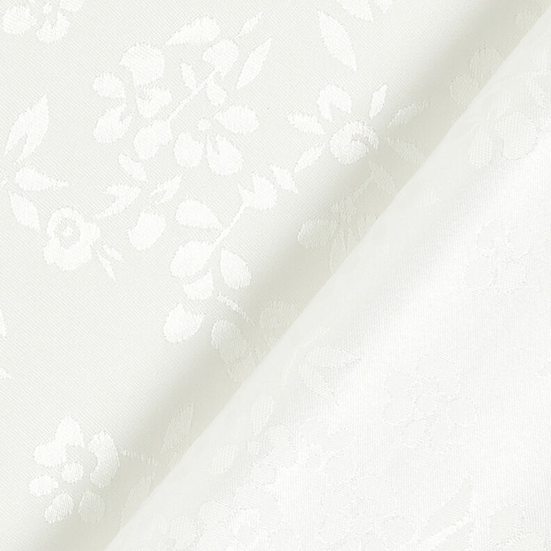 Satijnen voeringstof bloemen – wit,  image number 4