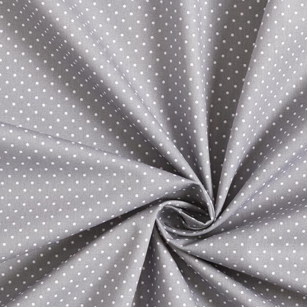 Katoenpopeline Kleine stippen – grijs/wit,  image number 5