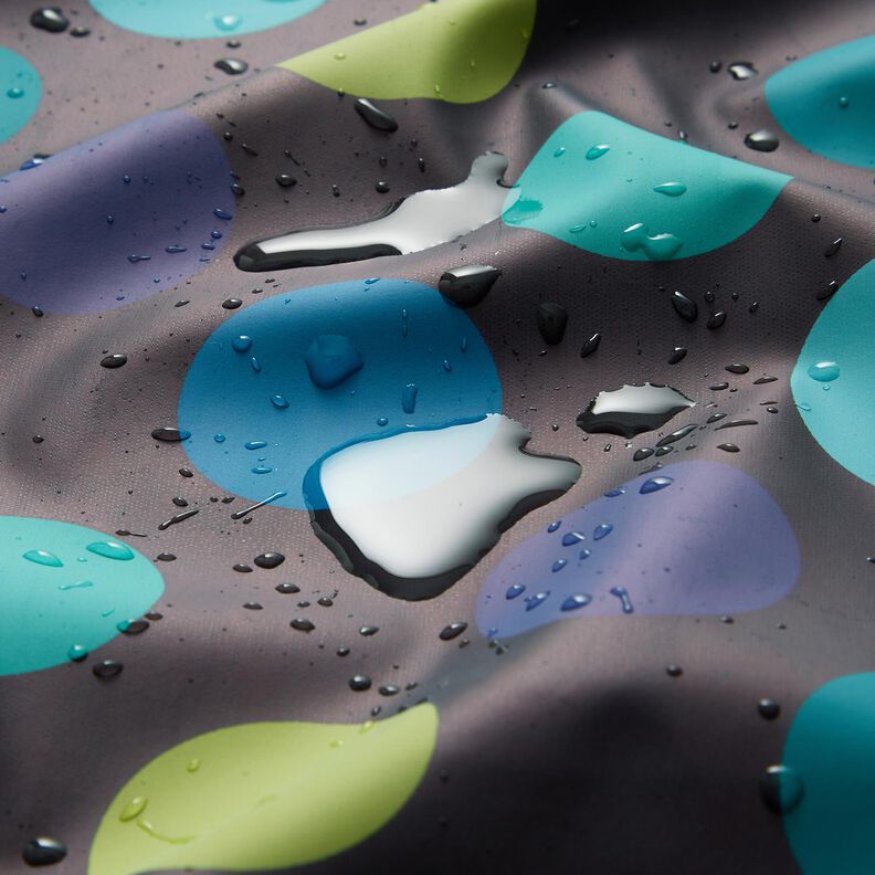 Regenjasstof Kleurrijke cirkels – nachtblauw,  image number 6