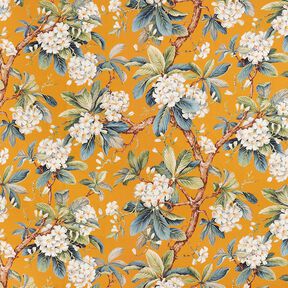 Decostof Canvas bloeiende boom – mosterd, 