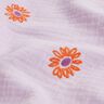 Mousseline/dubbel gehaakte stoffen opgestikte grote bloemen | Poppy Fabrics – pastelviolet/perzik,  thumbnail number 6