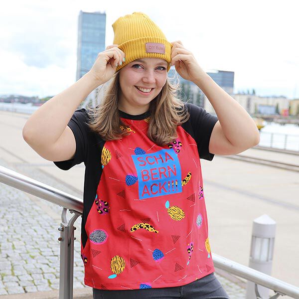 Katoenjersey dierlijke vruchten | DIY Eule – rood, image number 6