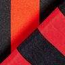 Polyestersatin Duo Blockstreifen – rood/zwart,  thumbnail number 3