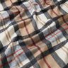 Mantelstof opgeruwde tartan ruit – lichtblauw/beige,  thumbnail number 2