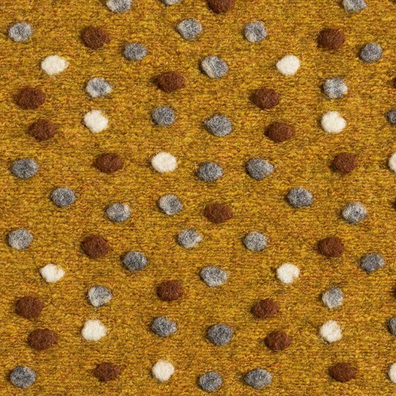 Gebreide wol kleurrijke knoppen – currygeel,  image number 1