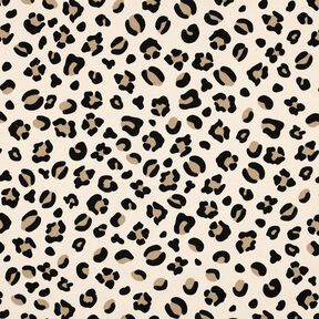 Sweatshirt geruwd Luipaardprint | Poppy Fabrics – creme/anemoon, 
