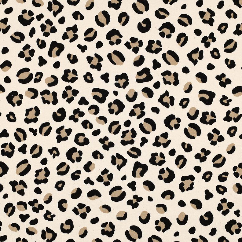 Sweatshirt geruwd Luipaardprint | Poppy Fabrics – creme/anemoon,  image number 1