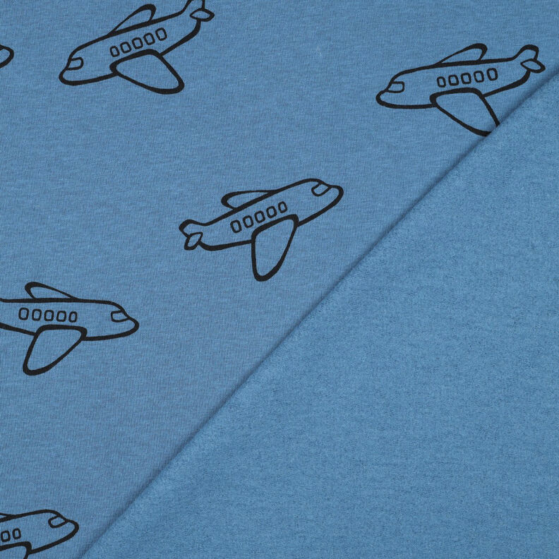 Sweatshirt geruwd Vliegtuigen | Poppy Fabrics – jeansblauw,  image number 4