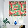 Decostof Half panama moderne vormen – jeneverbesgroen/donkerrood,  thumbnail number 8