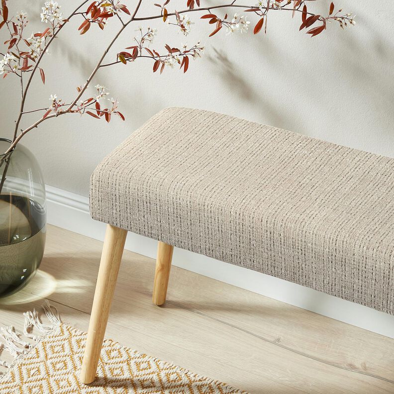 Bekledingsstof Chenille Effen – licht taupe,  image number 5