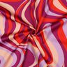 Katoensatijn Retro golven| Poppy Fabrics – purper/oranje,  thumbnail number 3