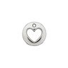Garnering hart [ Ø 12 mm ] – zilver metalen,  thumbnail number 1