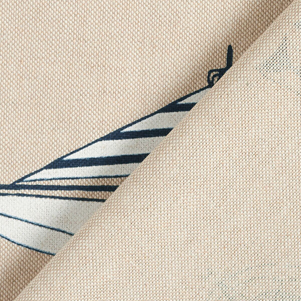 Decostof half panama "Yacht Club" – natuur/rood, image number 4