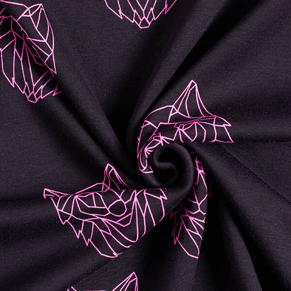Alpenfleece Origami-wolf – zwart/neon pink, image number 3