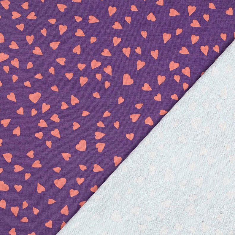 Sommersweat Harten | Poppy Fabrics – lila/oudroze,  image number 3
