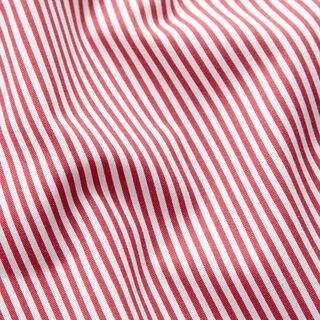 Katoen stretch smalle strepen – rood/wit, 