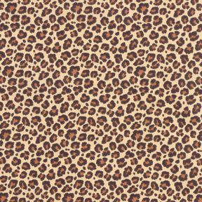 Katoenen stof Cretonne Luipaard klein – beige/bruin, 