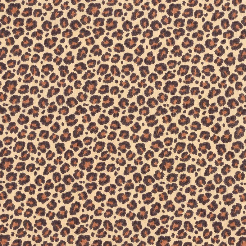 Katoenen stof Cretonne Luipaard klein – beige/bruin, image number 1