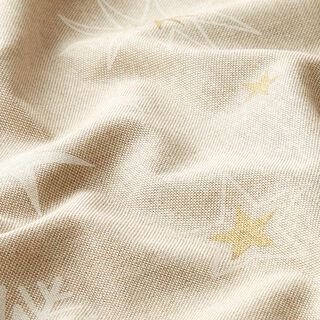 Decostof half panama Glinsterende sterren – goud/wit, 