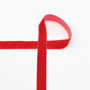 Fluweelband Effen [15 mm] – rood, 