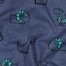 Katoenflanel Brutale dinosaurussen | Poppy Fabrics – jeansblauw/smaragdgroen,  thumbnail number 2