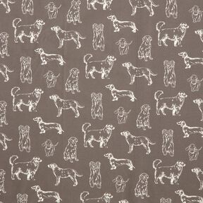 Decostof Canvas Honden – donkergrijs/creme, 