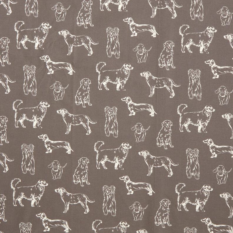 Decostof Canvas Honden – donkergrijs/creme, image number 1