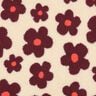 Teddy pluche Bloemen | Poppy Fabrics – cashew/bordeauxrood,  thumbnail number 1