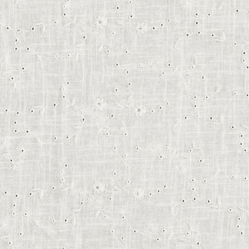Viscose-linnen-mix Los borduursel Bloemenranken – ivoor,  image number 1