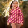 Softsweat golvende ruit| Poppy Fabrics – intens roze/perzik sinaasappel,  thumbnail number 6