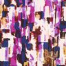 Viscosestof abstracte penseelstreken digitale print – druif/indigo,  thumbnail number 1
