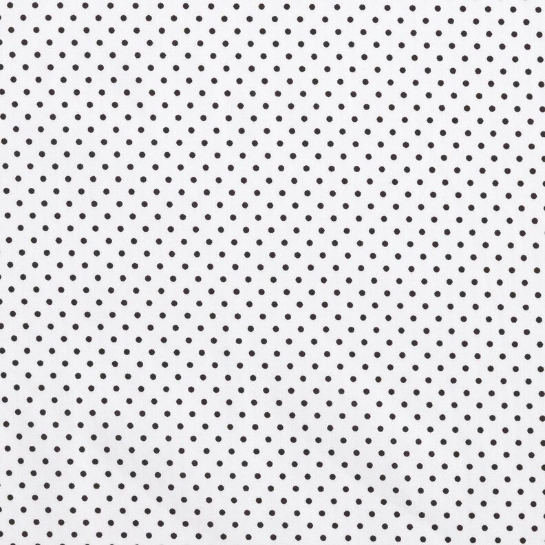 Katoenpopeline Mini stippen – wit/zwart,  image number 1