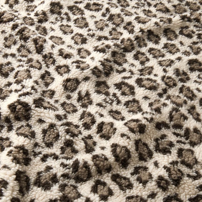 Teddy pluche Luipaardprint – lichtbeige/duingeel,  image number 2