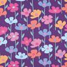 French Terry sommersweat bonte bloemen | Poppy Fabrics – roodlila,  thumbnail number 1
