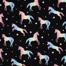 Katoenjersey Regenboog eenhoorns Digitaal printen | Poppy Fabrics – zwart,  thumbnail number 1