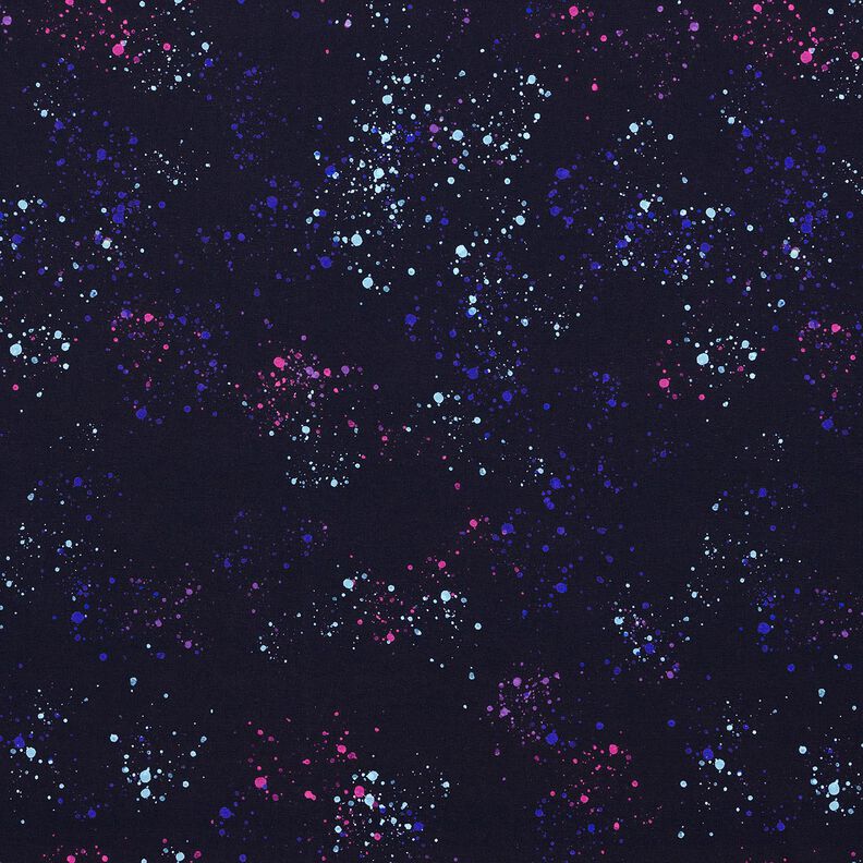 Katoenjersey Kleurrijke spatten | Glitzerpüppi  – nachtblauw/blauwlila,  image number 1