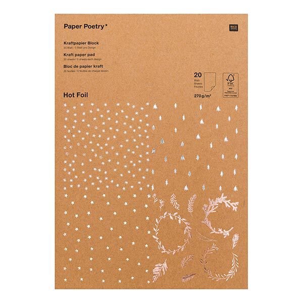 Kraftpapier blok Kerstmis | Rico Design, image number 1