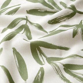 Decostof Half panama Minimalistische bladeren – pijn/natuur, 