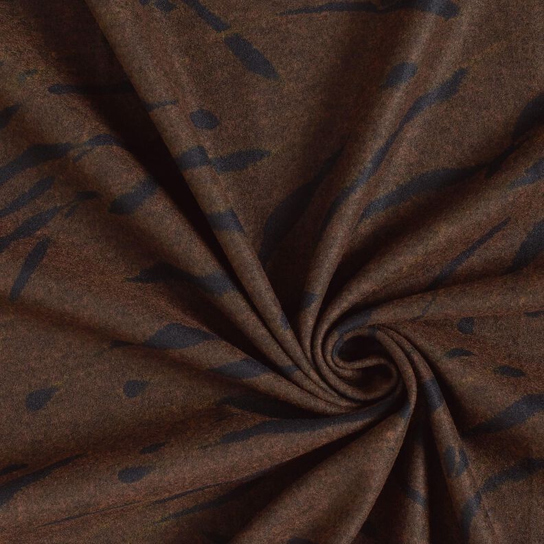 Romaniet jersey ruwe abstracte strepen – zwartbruin, image number 3